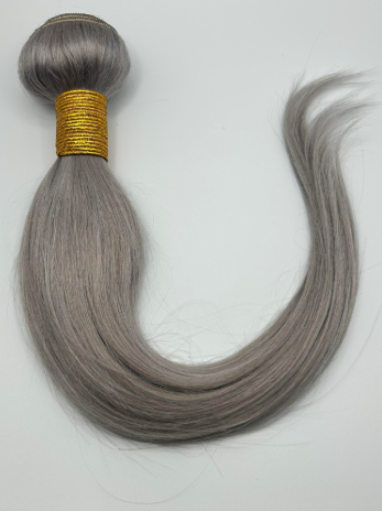 Virgin Brazilian Silver Fox Grey Blend Straight Bundles