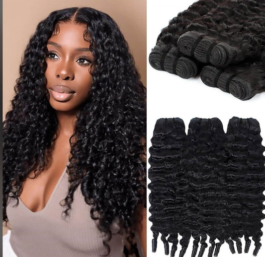100% Burmese Curly Brazilian Virgin Hair Bundles